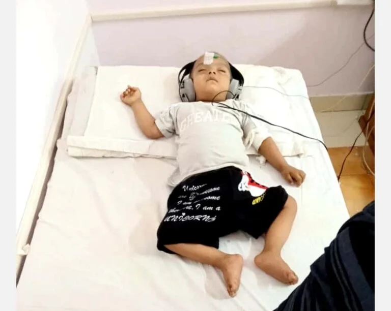 Baby Harsh receiving hospital care